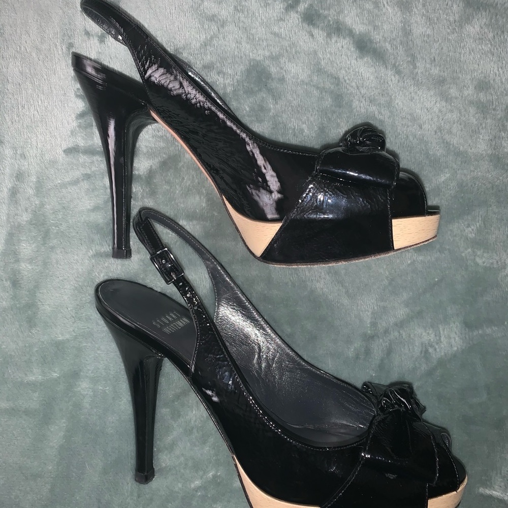 Stuart Weitzman sling bow heels